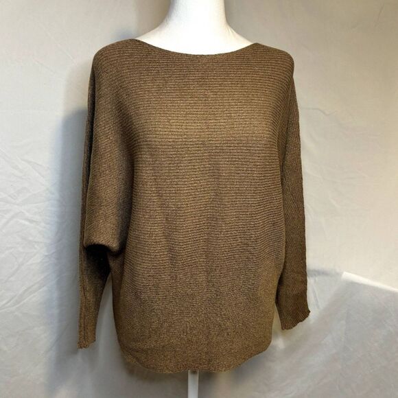 Chico's Oversized Boxy Scoop Neck Sweater Womens Long Sleeve Designer Comfy - Picture 2 of 7